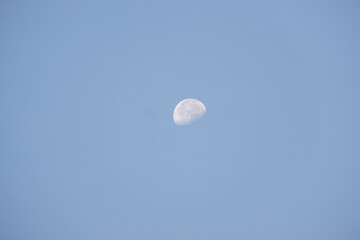 moon on the morning sky clear