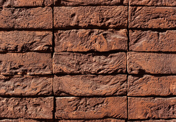 texture of dark red brick wall