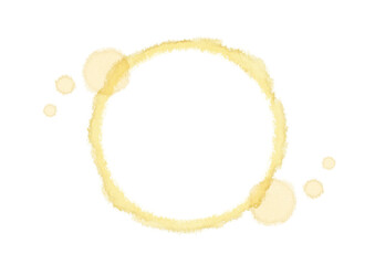 水彩の水玉フレーム4　黄色ver