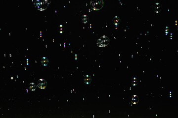 夜のシャボン玉