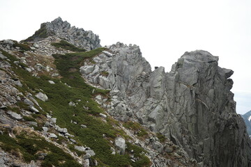 Houken-dake mountain of the Central Alps in Nagano, Japan