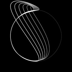 Lines in Circle Form . Spiral Vector Illustration .Technology round. Linear Logo . Design element . Abstract Geometric shape .