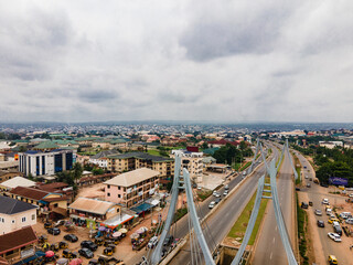 An aerial image of the city of Awka, Anambra