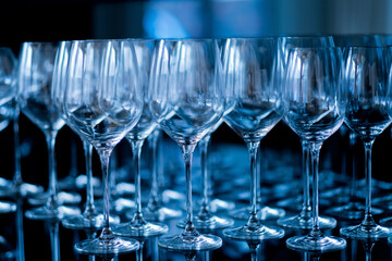 empty glass water on the table
