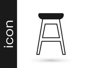 Black Chair icon isolated on white background. Vector