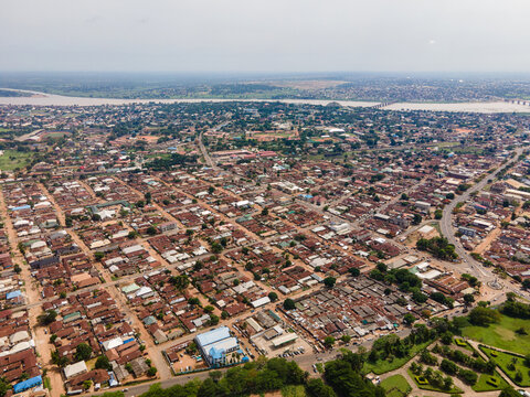 An aerial image of the city of Makurdi,  Benue State, Nigeria