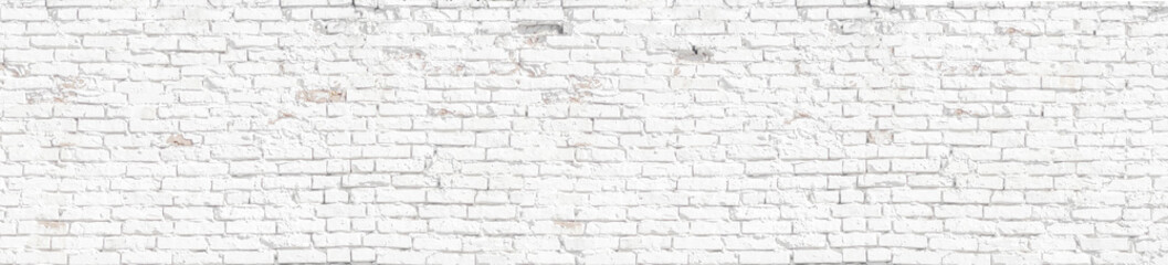 panoramic white brick wall