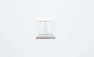 White switch on white wall
