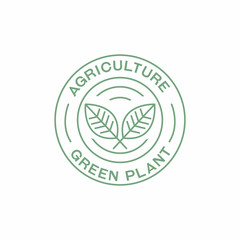 agriculture green plant logo Design vector
