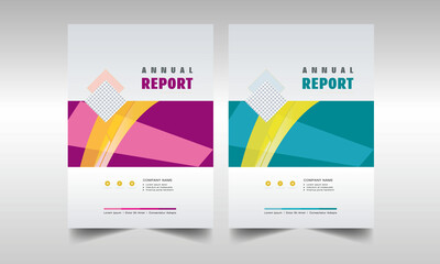 Corporate Annual Report Template I Leaflet, Business Design Vector