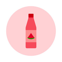 Watermelon Juice in A Bottle.