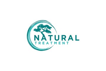 Bonsai juniper tree logo design mini decorative plants asian oriental japanese life icon