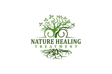 Tree of life nature healing logo design non profit organization leaves education symbol