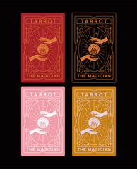 Tarot Card Minimalist Vector Illustration	 - obrazy, fototapety, plakaty