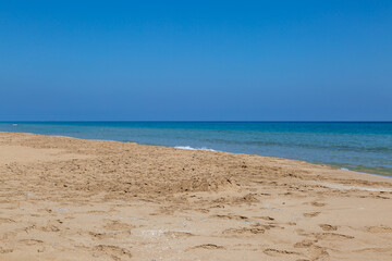 Fototapeta na wymiar A view of Golden Beach along the Karpas Peninsula in Northern Cyprus