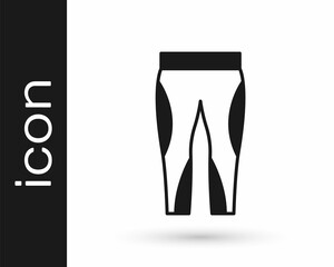 Black Leggings icon isolated on white background. Vector
