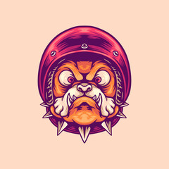 Biker Dog Illustration