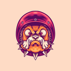 Biker Dog Illustration