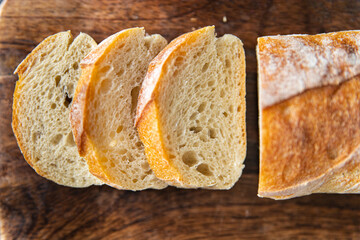 bread baguette fresh healthy meal food snack diet on the table copy space food background rustic top view
