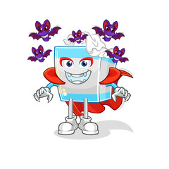 Obraz premium tissue box Dracula illustration. character vector