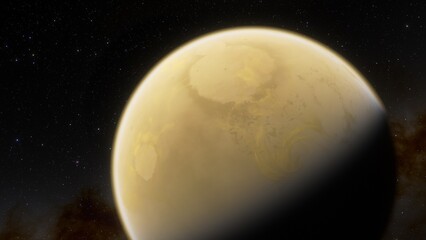Obraz premium Planets and galaxy, science fiction wallpaper. Beauty of deep space. Billions of galaxy in the universe Cosmic art background 3d render 