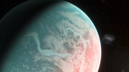 Abstract planets and space background
