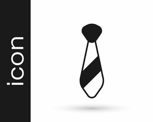 Black Tie icon isolated on white background. Necktie and neckcloth symbol. Vector