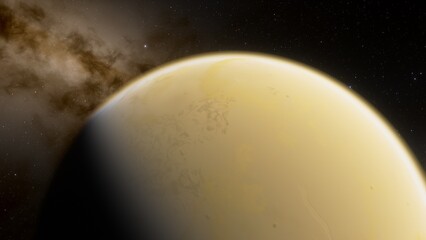 Naklejka premium Abstract planets and space background 