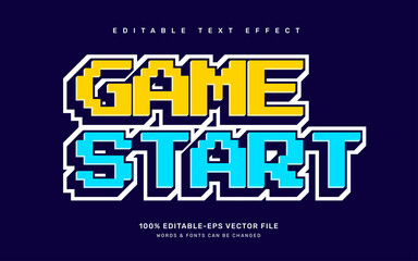 Game editable text effect template