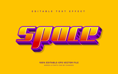 space editable text effect template