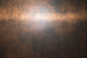 An old sheet of iron covered with rust. Close up.