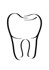 tooth icon on white