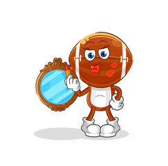 rugby head make up mascot. cartoon vector