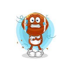 rugby head cold illustration. character vector