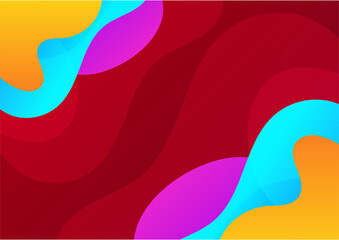 Colorful gradient memphis geometric pattern background texture for poster cover design. Minimal color abstract gradient banner template. Modern vector shape for business presentation and social media