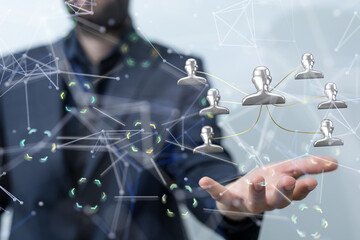 hierarchy connection team group digital
