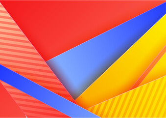 Creative abstract with colorful element design background. Memphis color background design with shapes composition. Futuristic design poster for business presentation, social media template and banner