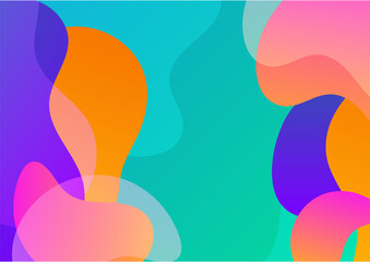 Creative abstract with colorful element design background. Memphis color background design with shapes composition. Futuristic design poster for business presentation, social media template and banner