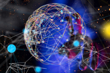 conference Digital Network and data concept 3d