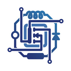Obraz premium Electronic circuit design illustration
