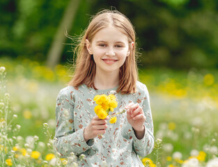 Little girl at nature