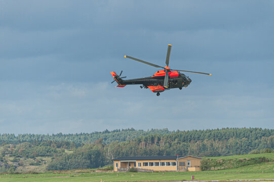 Swedish Military Eurocopter AS332 Super Puma Performing A Display..