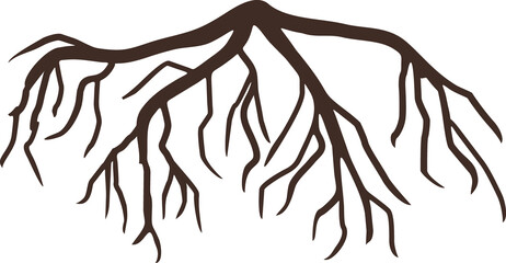 Cartoon root isolated on white background