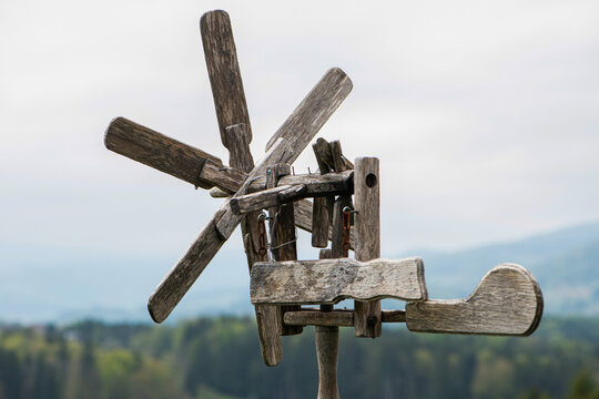 small klapotetz in the garden of a styrian house