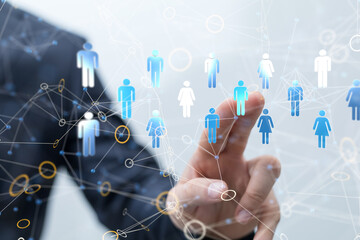 Global network. Blockchain. 3D illustration. Neural networks and artificial intelligence. Abstract