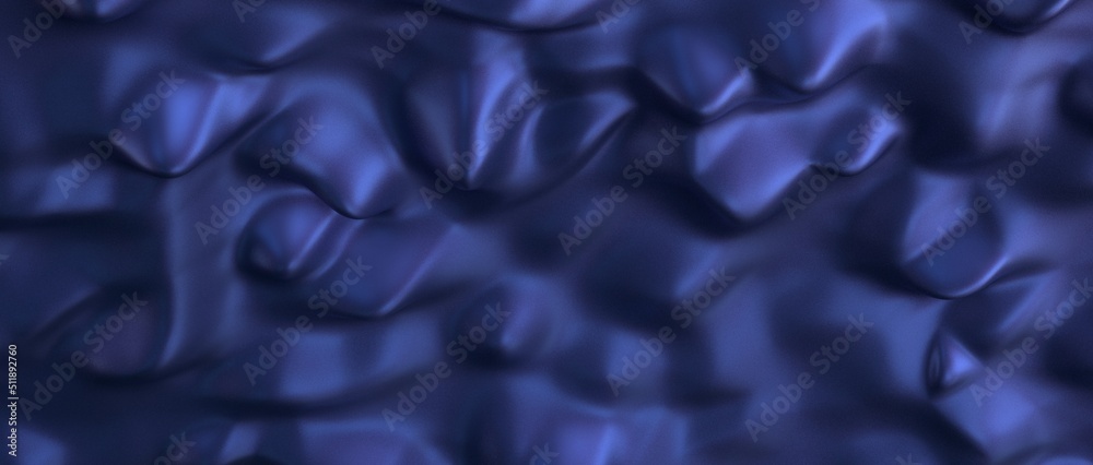 Poster blue wave abstract background 3d rendering flat design style