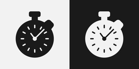 Stopwatch basic vector shape icon