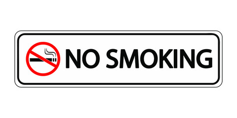 No smoking sign on white background. illustration vector of no smoking sign. EPS10