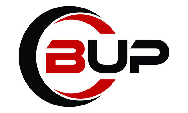 BUP three letter swoosh logo design vector template | monogram logo | abstract logo | wordmark logo | letter mark logo | business logo | brand logo | flat logo | minimalist logo | text | word | symbol