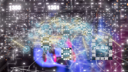 Business intelligence analyst dashboard on virtual